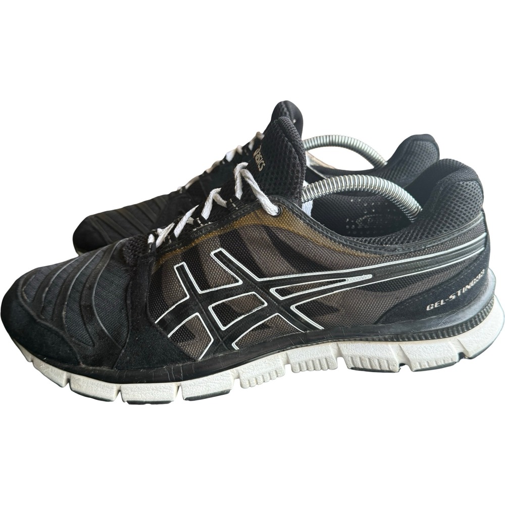 Asics Gel-Sting 33 Running Shoes Mens 10.5 Black Athletic Sneakers - Picture 3 of 12